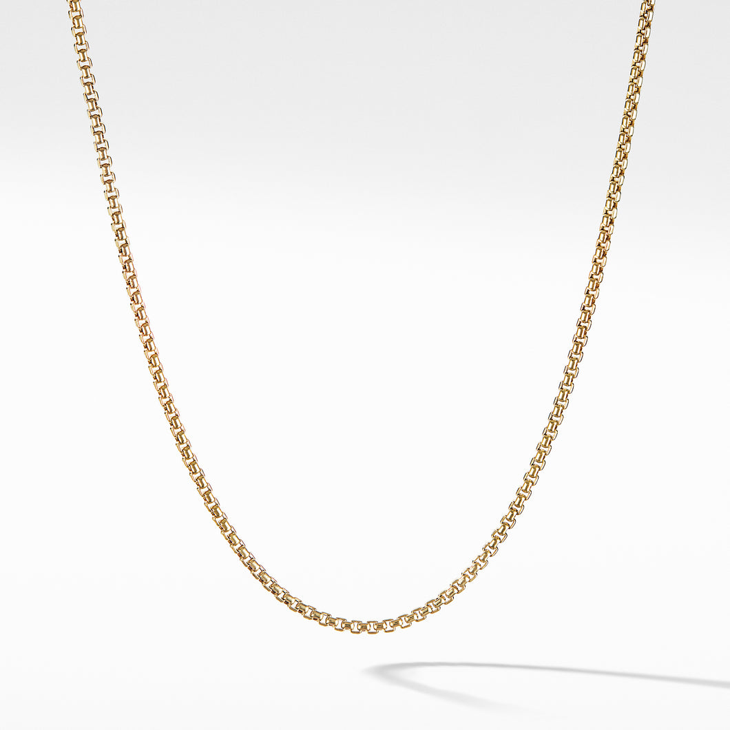 Box Chain Necklace in 18K Gold, 1.7mm