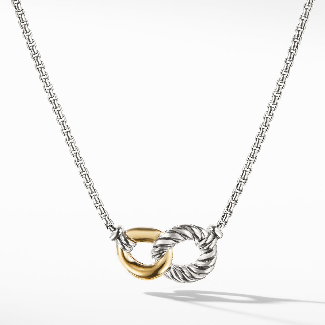 Belmont® Curb Link Necklace in Sterling Silver with 18K Yellow Gold