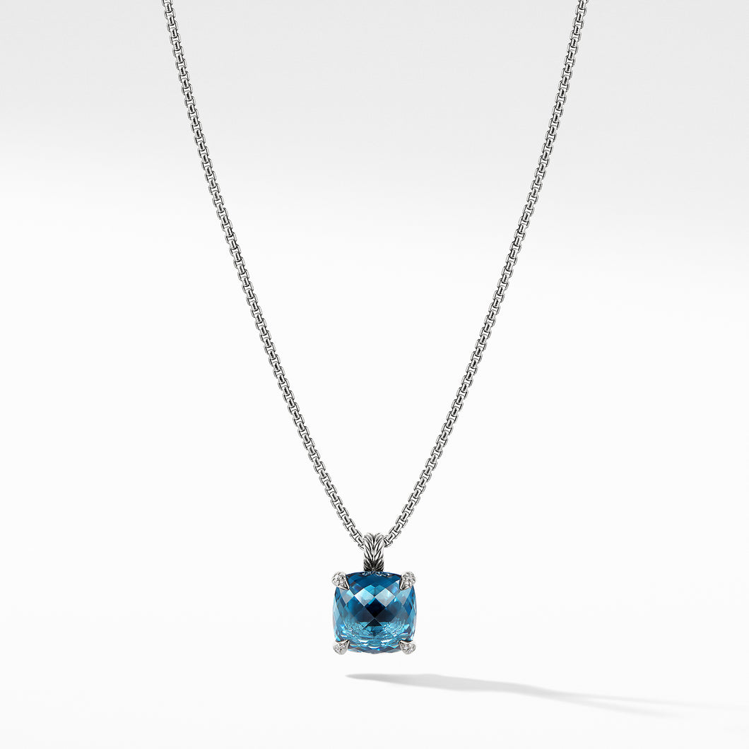Pendant Necklace with Hampton Blue Topaz and Diamonds