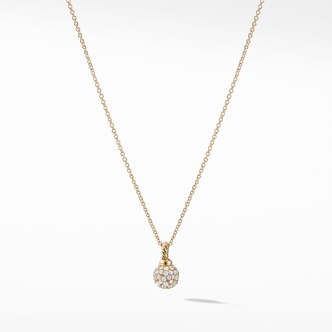 Solari Pave Pendant Necklace with Diamonds in 18K Gold