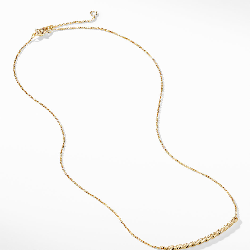Paveflex Station Necklace in 18K Gold