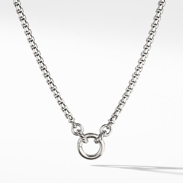 Smooth Amulet Vehicle Box Chain Necklace in Sterling Silver, 3.6mm