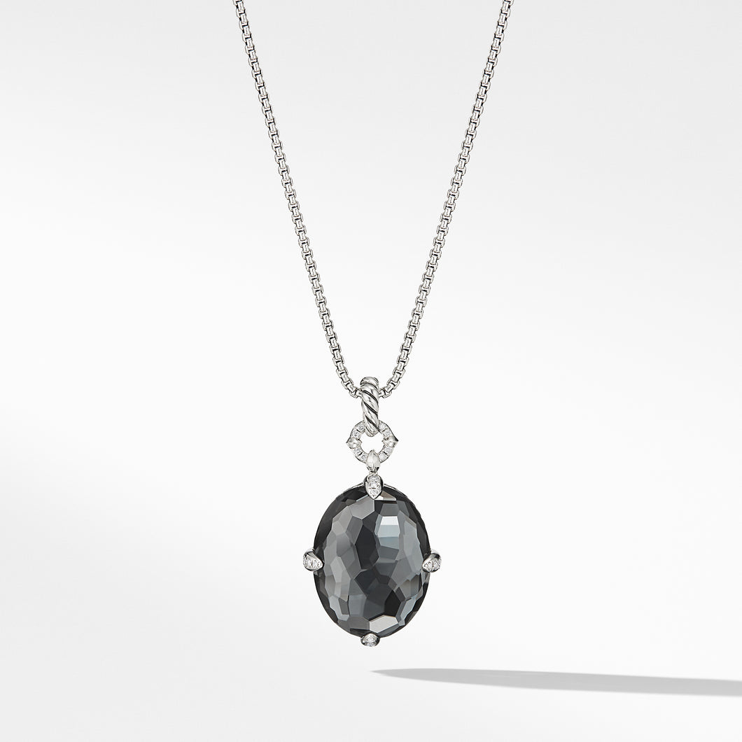 Chatelaine® Small Pendant Necklace with Black Orchid