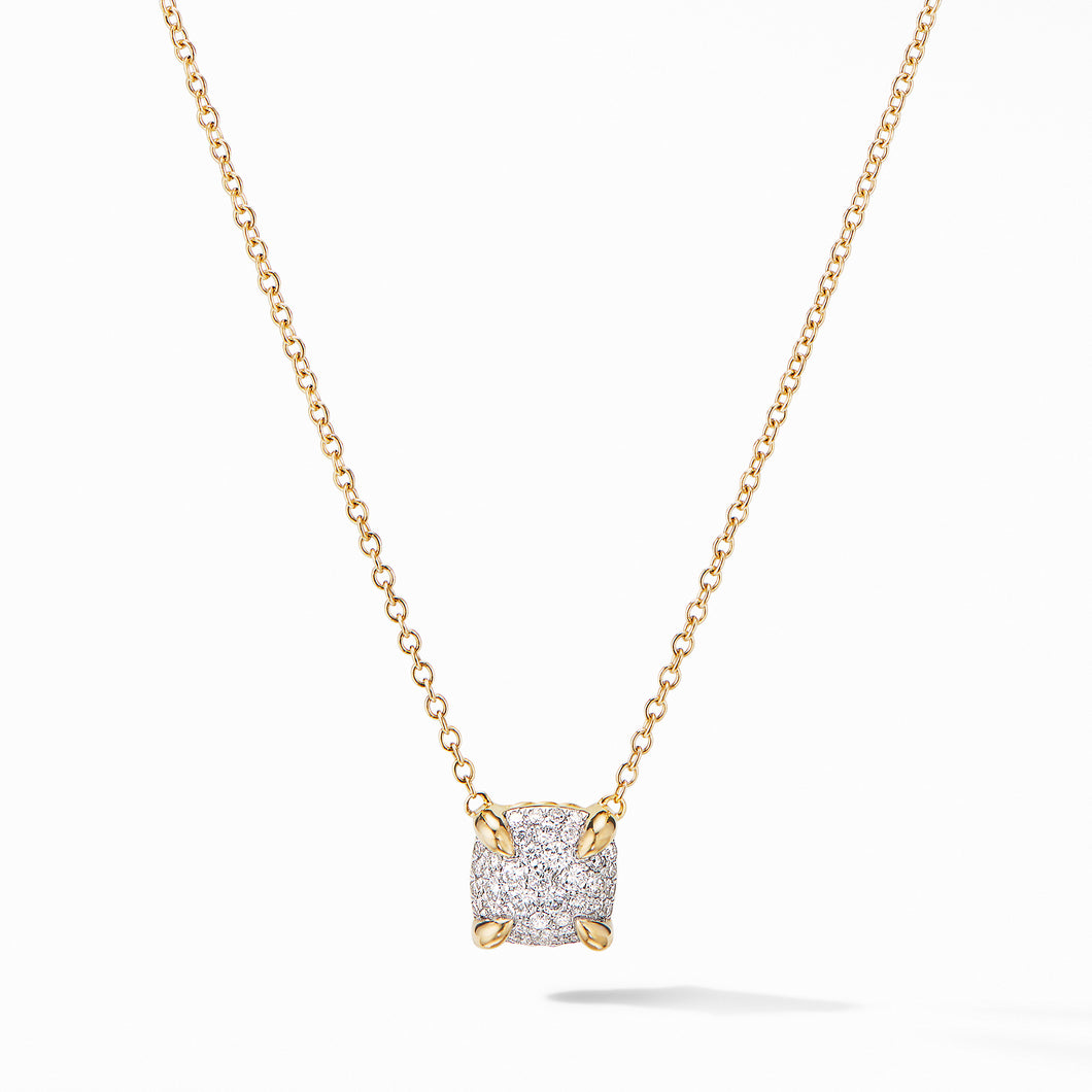 Chatelaine® Pendant Necklace in 18K Yellow Gold with Full PavéÂ© Diamonds