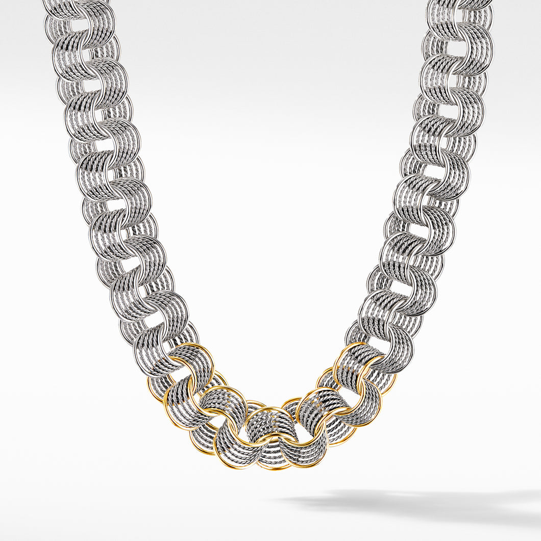 DY Origami Medium Linked Necklace with 18K Yellow Gold