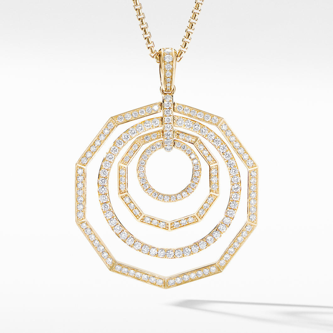 Stax Full PavéÂ© Pendant Necklace in 18K Yellow Gold