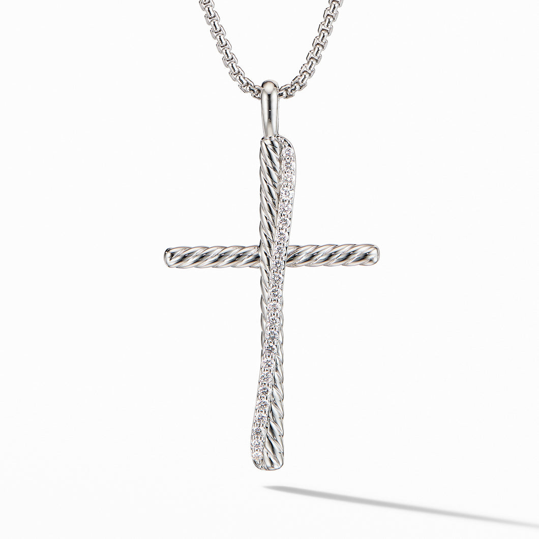 Crossover XL Cross Necklace with Diamonds