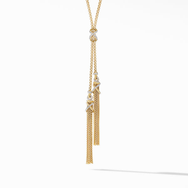 Helena Tassel Necklace in 18K Yellow Gold with Diamonds