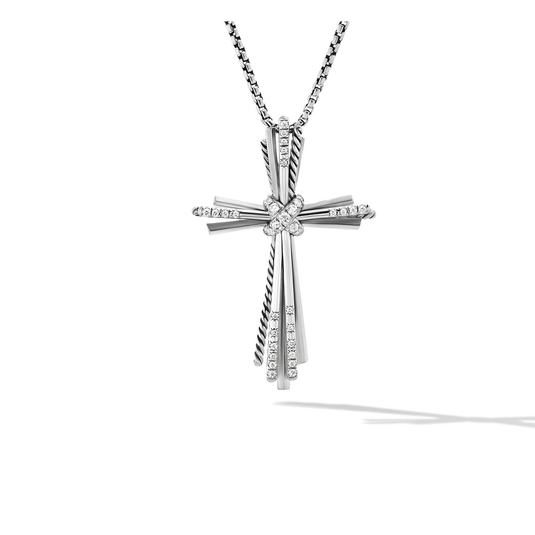 Angelika Cross Necklace with Pavé Diamonds