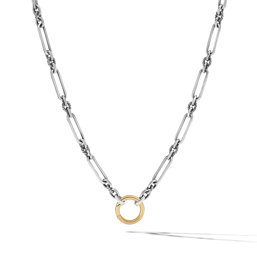 Lexington Chain Necklace in Sterling Silver with 18K Yellow Gold