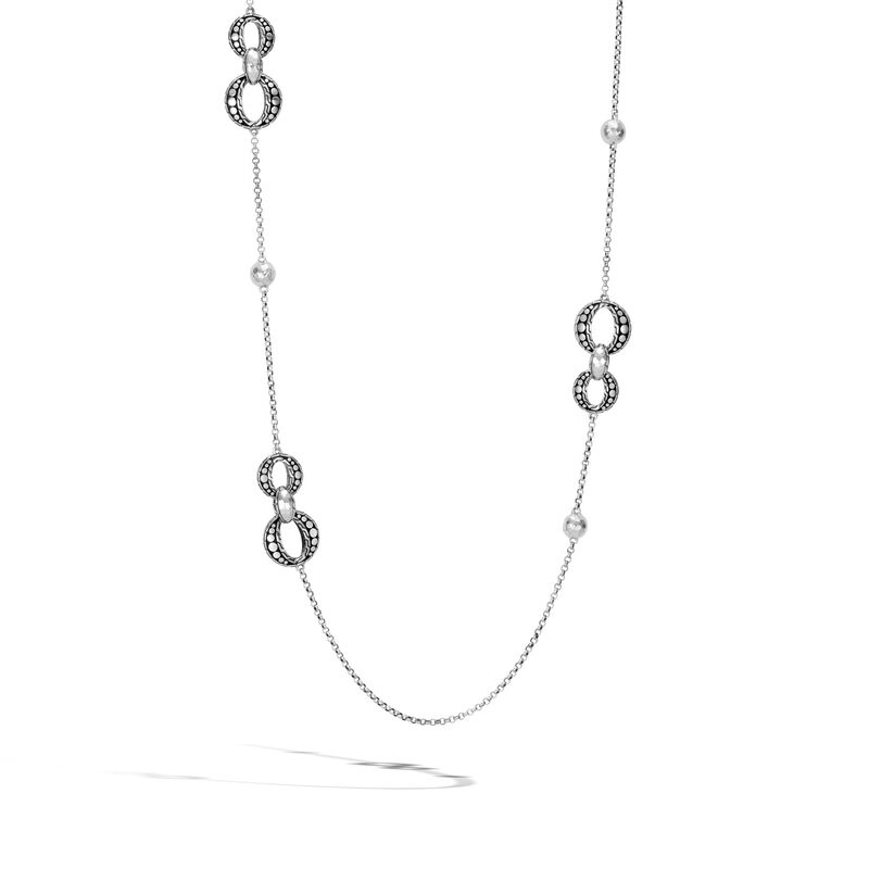 Dot Hammered Long Necklace