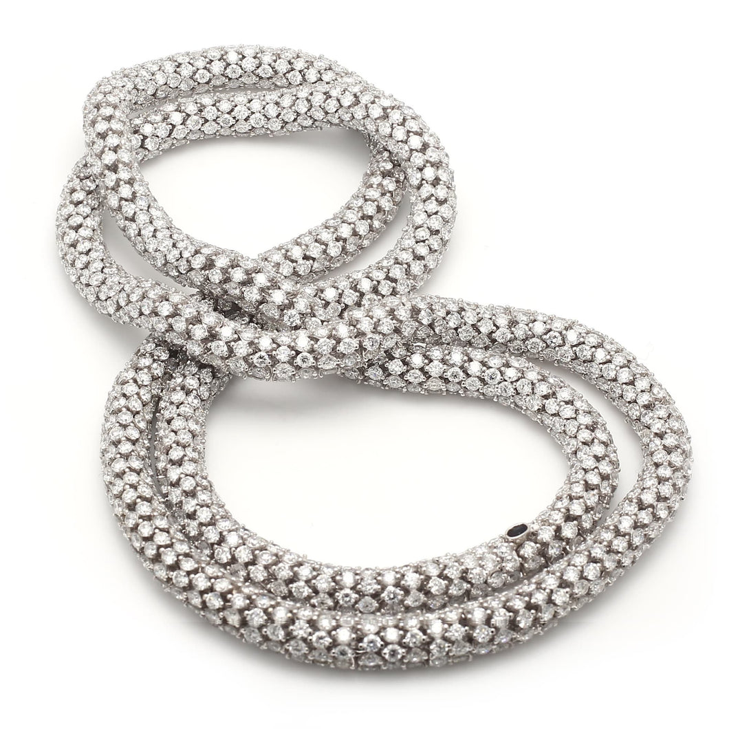 54.00CTTW Fancy Link Lab-Created Diamond Necklace 24