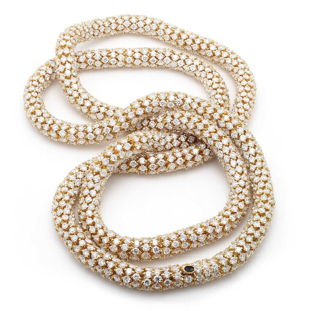 54.00CTTW Fancy Link Lab-Created Diamond Necklace 24