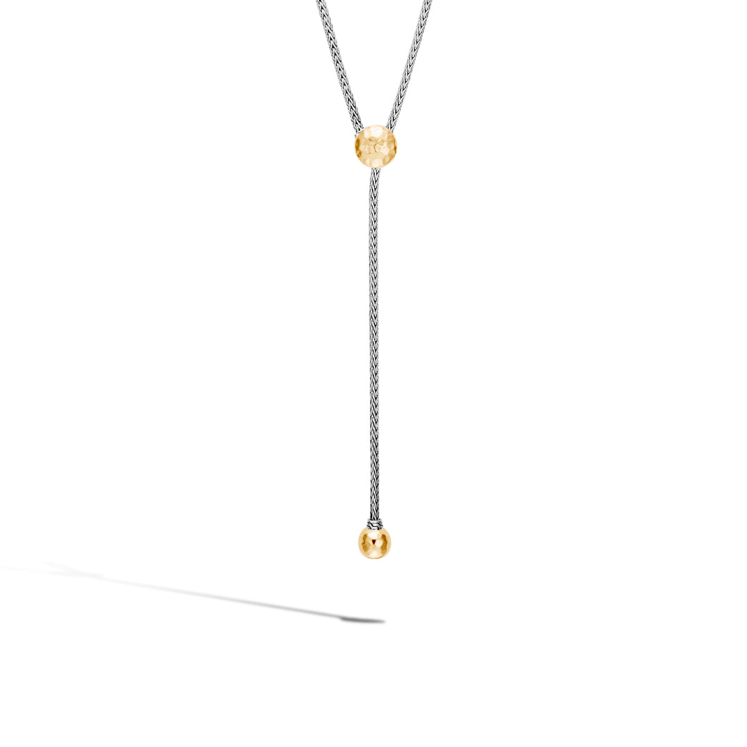 Classic Chain Hammered Y Necklace