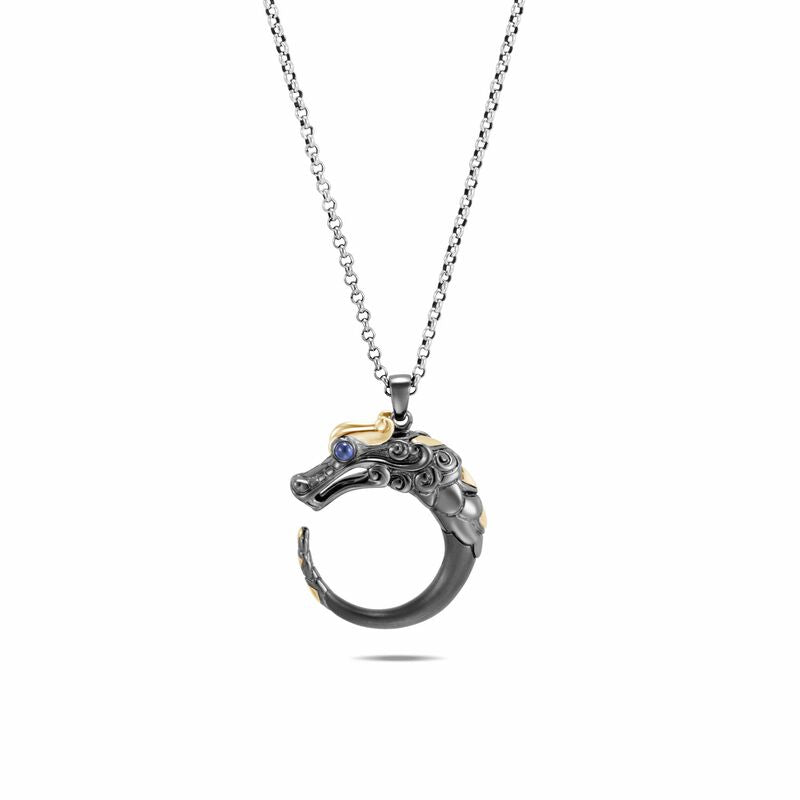 Naga Blackened Pendant Necklace
