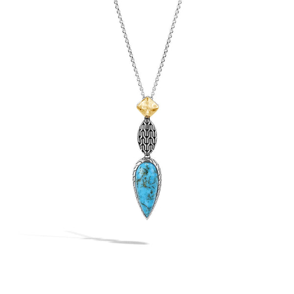 Classic Chain Drop Necklace, Turquoise