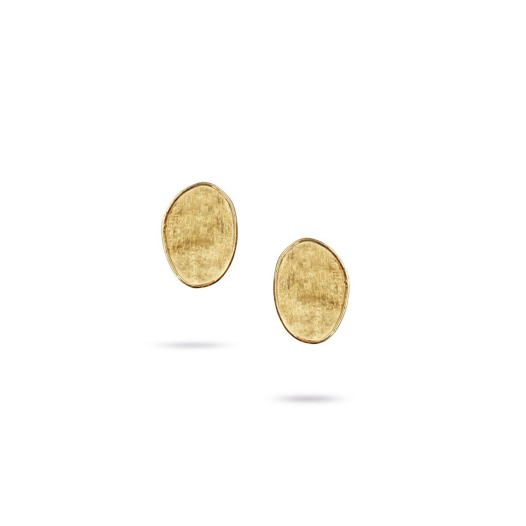 18K Yellow Gold  Small Petal Stud Earrings