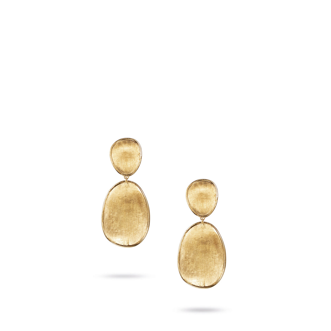18K Yellow Gold Small Double Drop Earrings