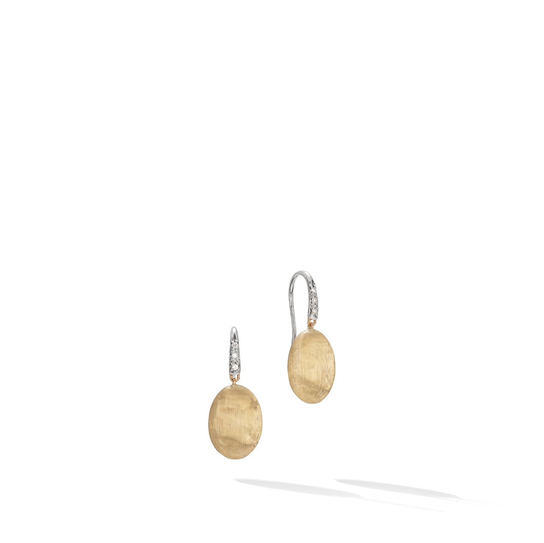 Siviglia Grande 18K Yellow Gold and Diamond French Hook Earring