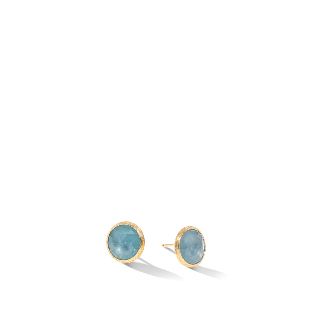 Jaipur Color Collection 18K Yellow Gold Gemstone Large Stud