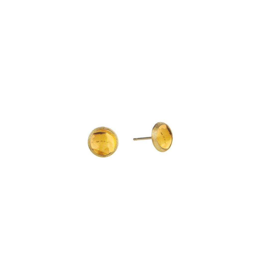 18K Yellow Gold  & Citrine Petite Stud Earrings