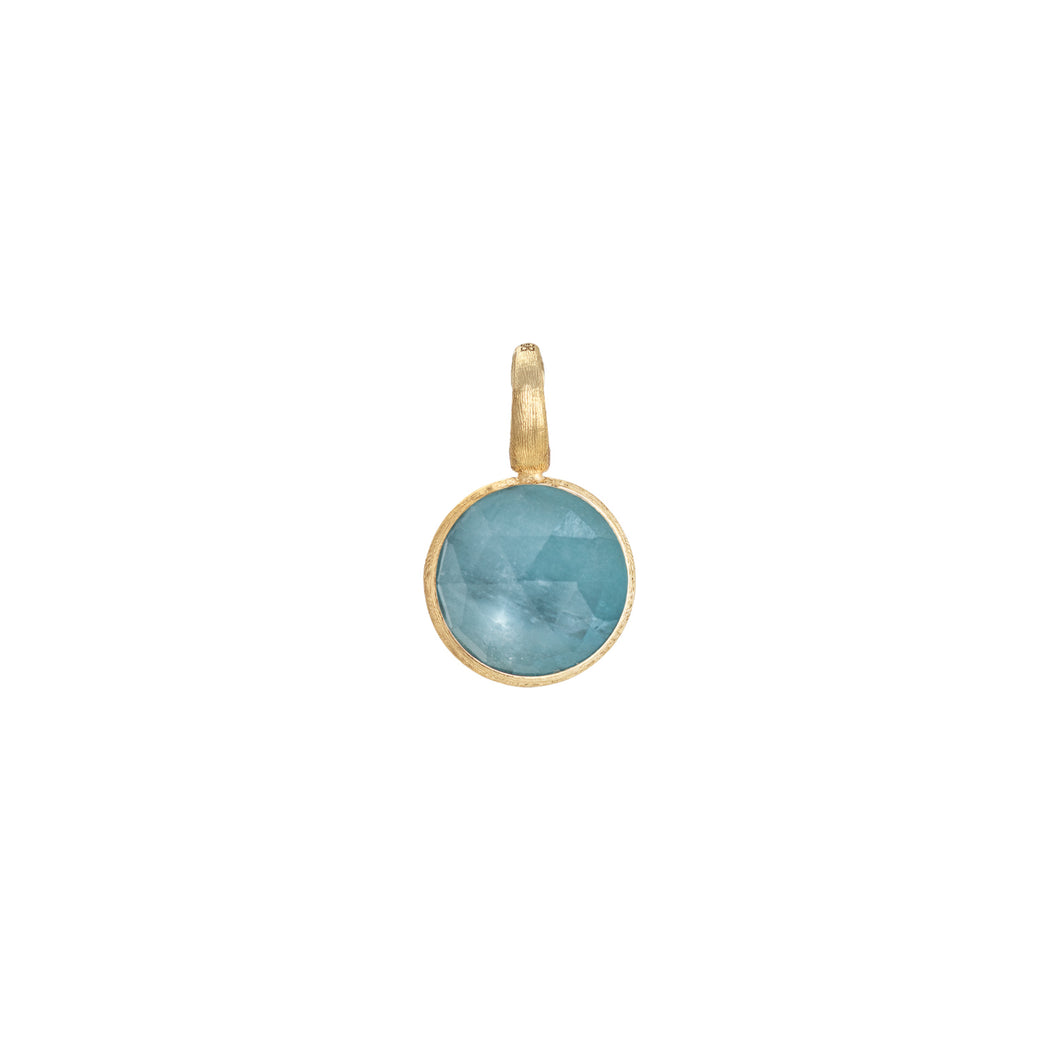 Jaipur Collection 18K Small Stackable Pendant Aquamarine
