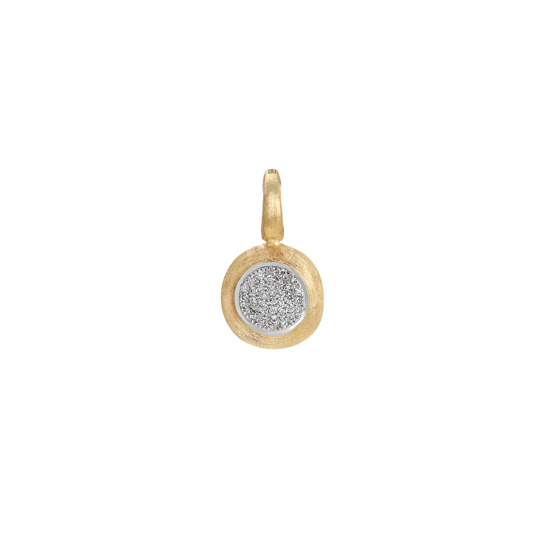 Jaipur Collection 18K Yellow Gold Small Pendant with Pave Diamonds