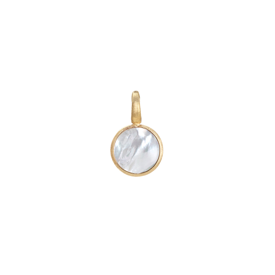 Jaipur Collection 18K Small Stackable Pendant White Mother of Pearl