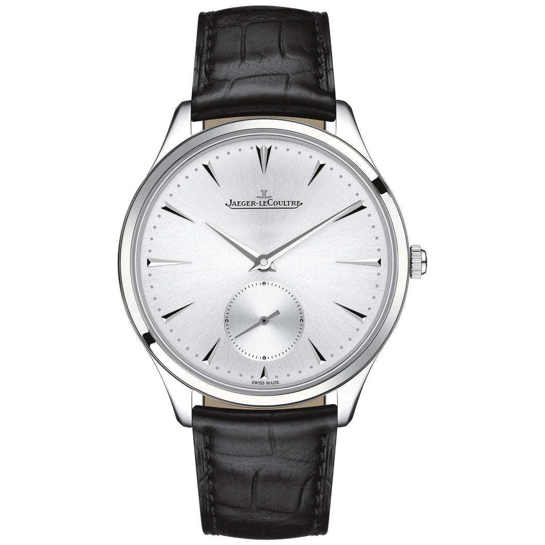 Master Ultra Thin Silver Dial Black Leather Men's Watch