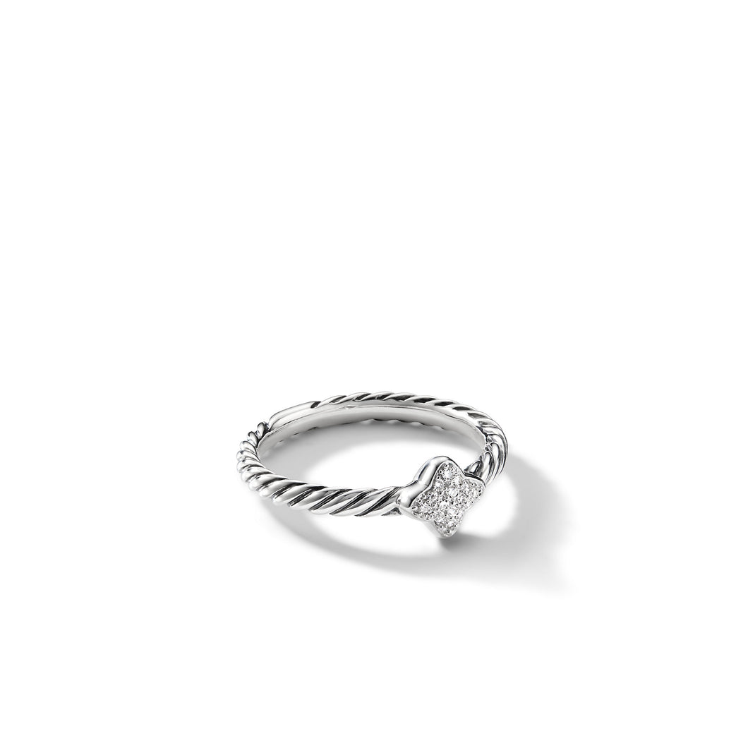 Quatrefoil Ring with Diamonds