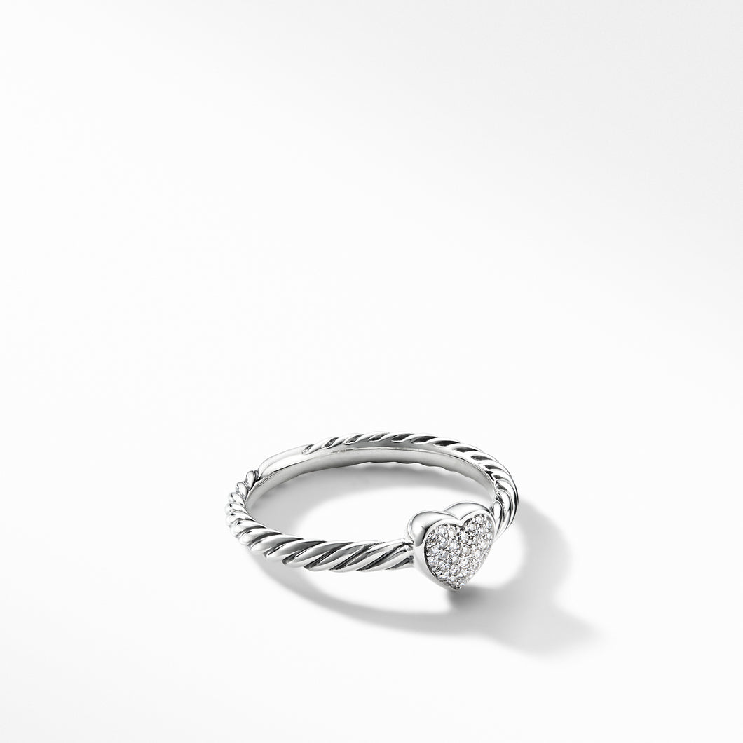 Cable Collectibles Heart Ring with Diamonds
