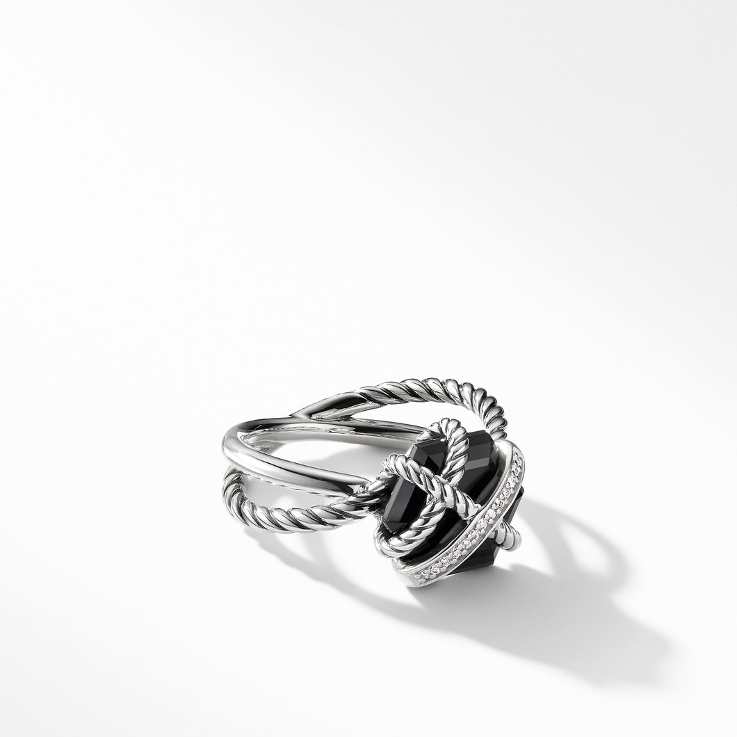 Ring with Black Onyx and Diamonds