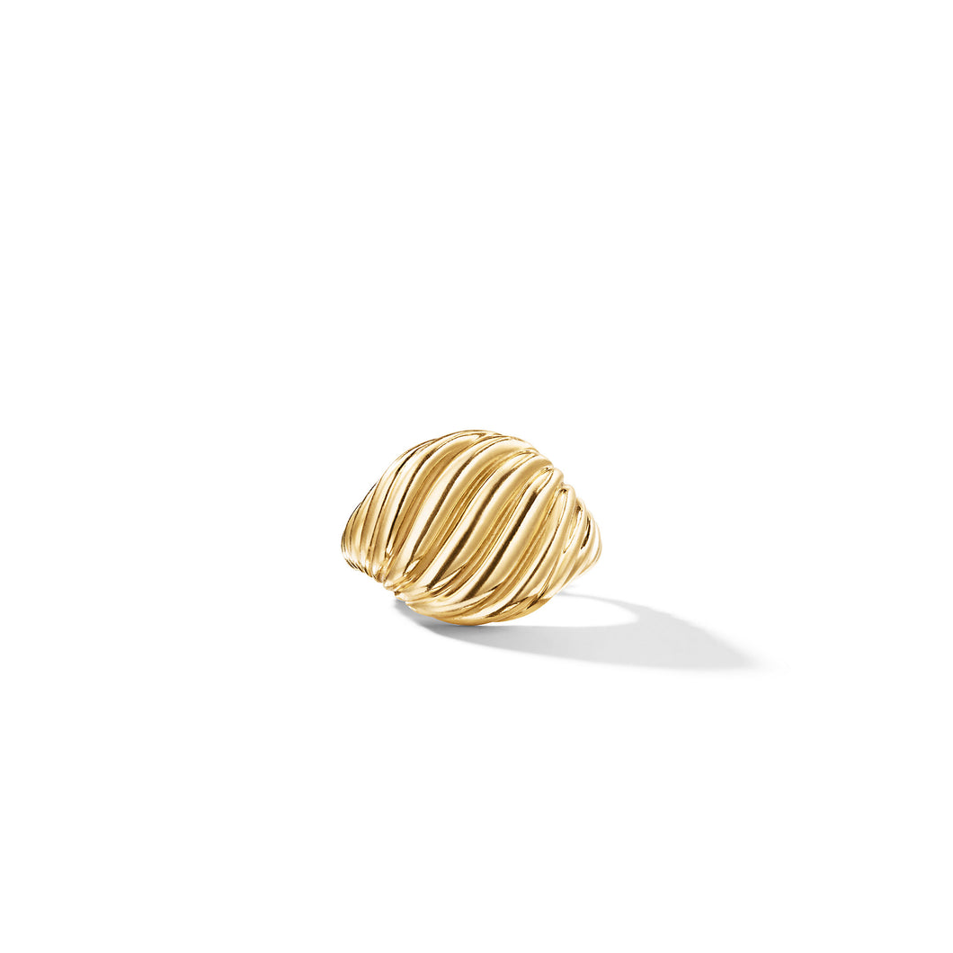 Cable Pinky Ring in Gold