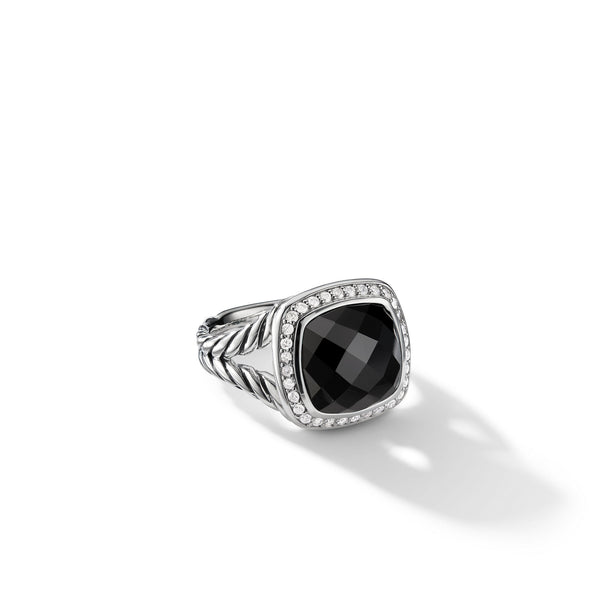 Albion Ring with Black Onyx and Diamonds