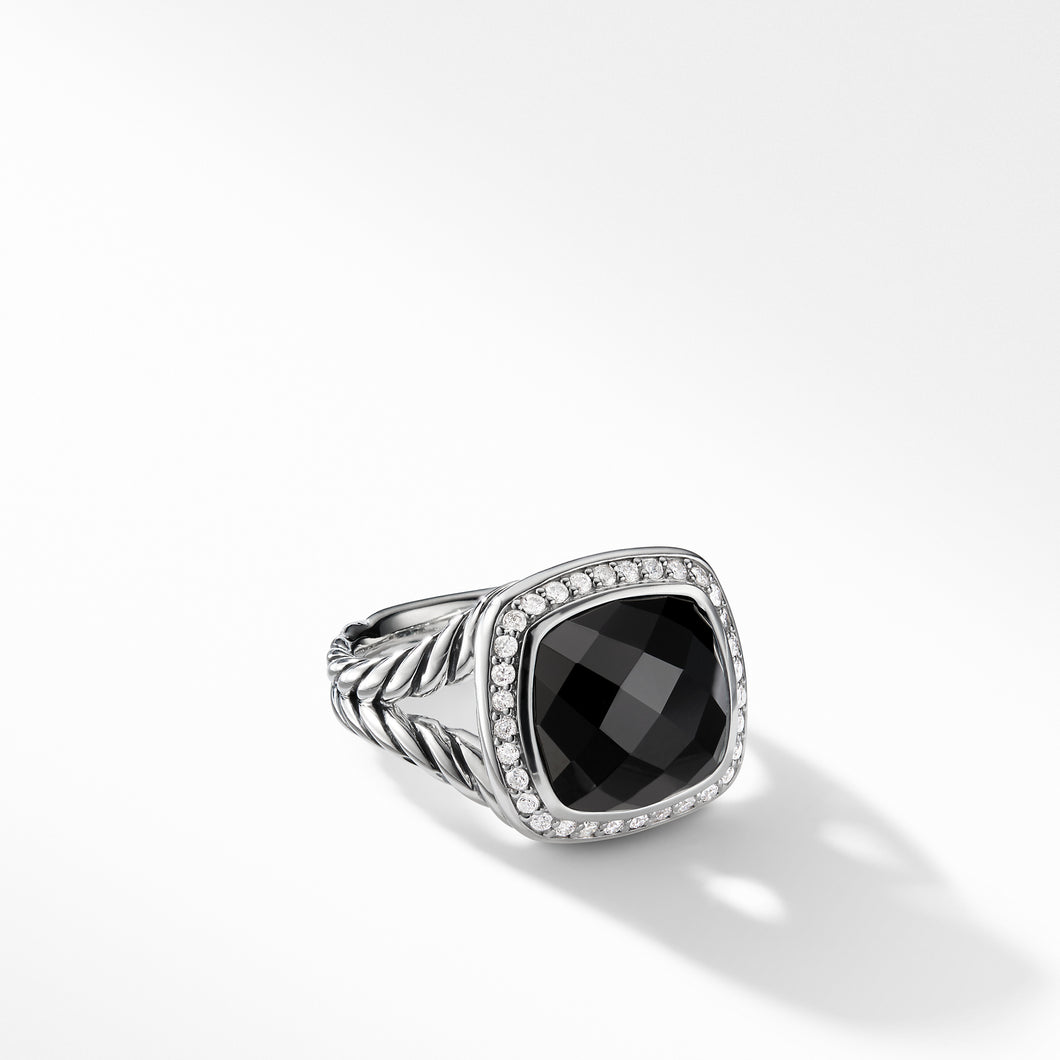 Albion Ring with Black Onyx and Diamonds