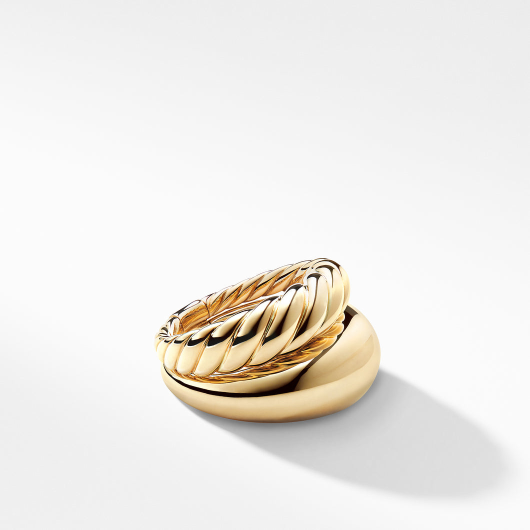 Pure Form Two Row Ring in 18K Gold