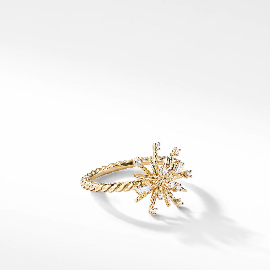 Supernova Ring with Diamonds in 18K Gold
