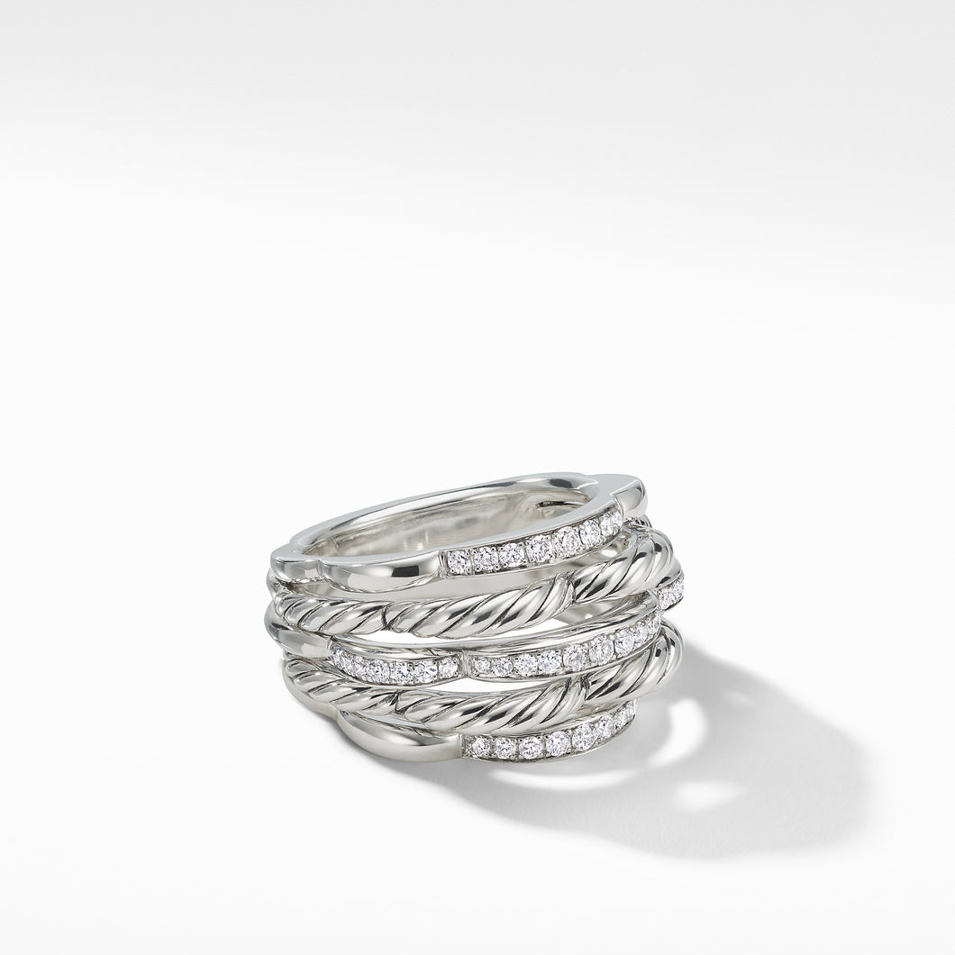 Tides Dome Ring with Diamonds