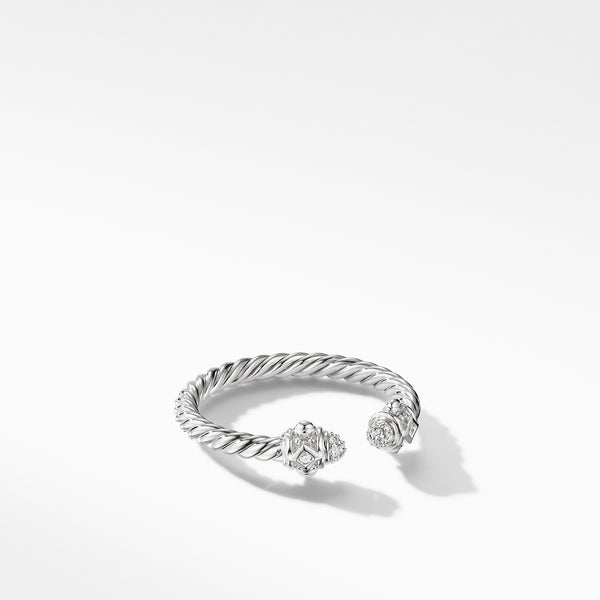 Renaissance Ring in 18K White Gold with Pave© Diamonds