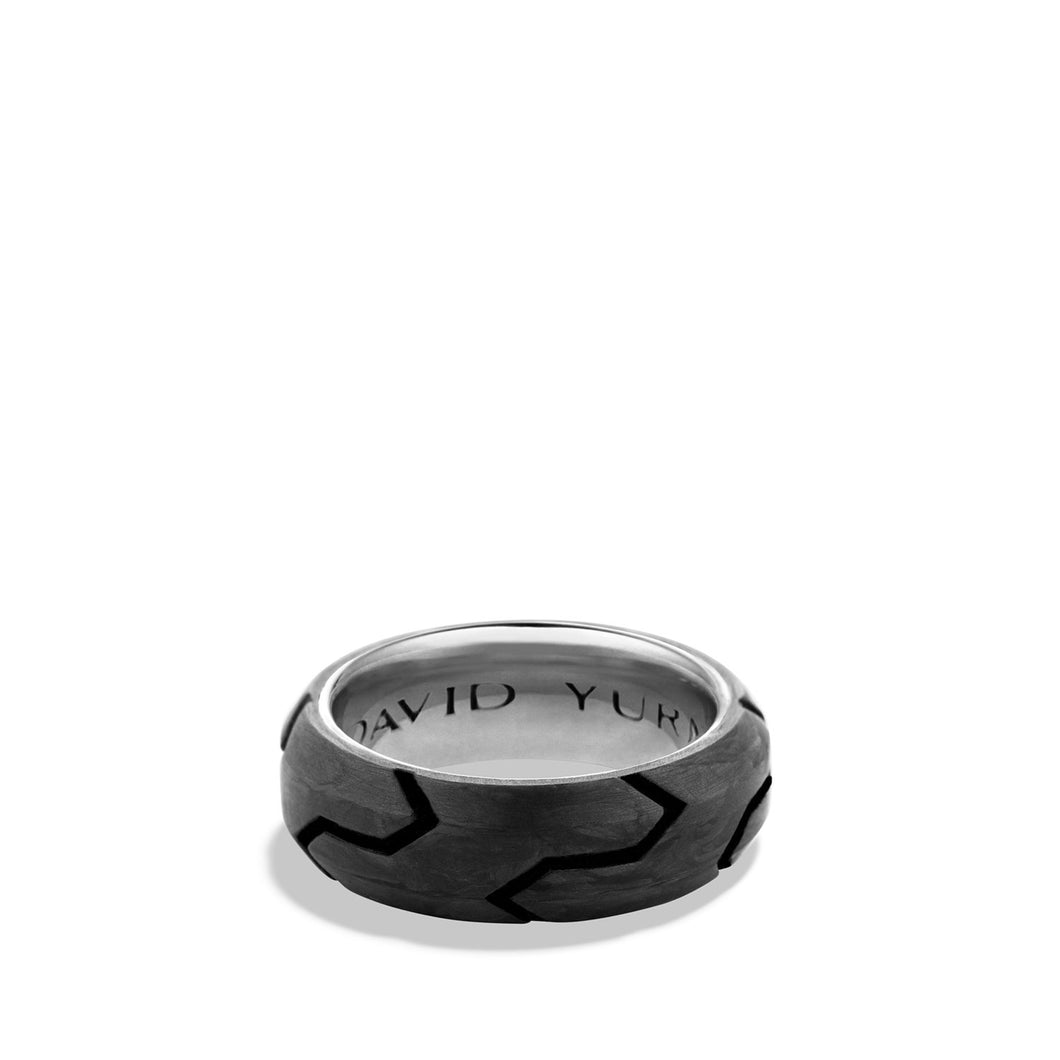 Forged Carbon Band Ring