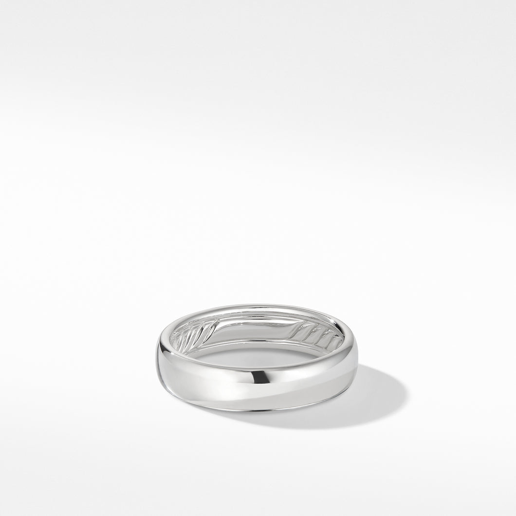DY Classic Band Ring in 18K White Gold