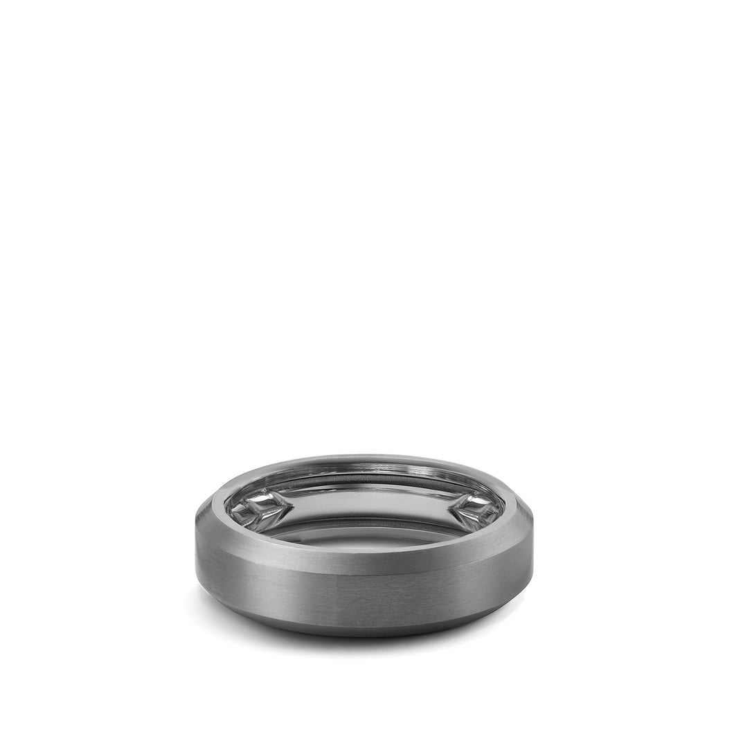 Beveled Band in Grey Titanium