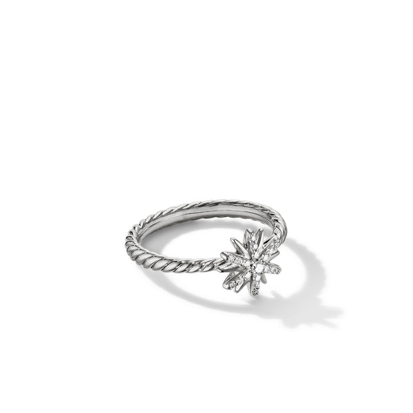 Petite Starburst Station Ring with Pave© Diamonds