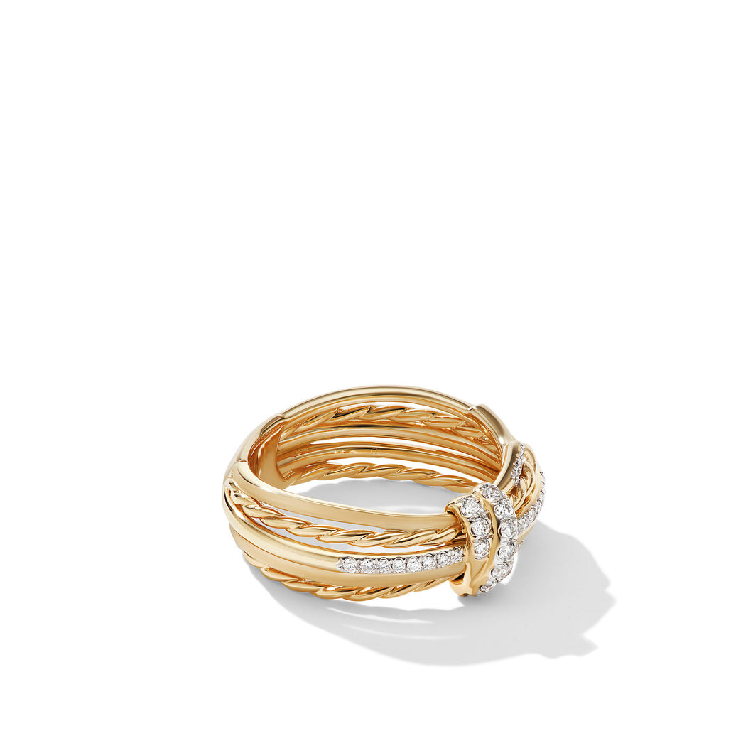 Angelika Ring in 18K Yellow Gold with Pavé© Diamonds