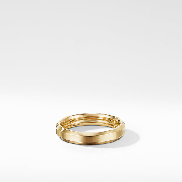 Beveled Band Ring in 18K Yellow Gold