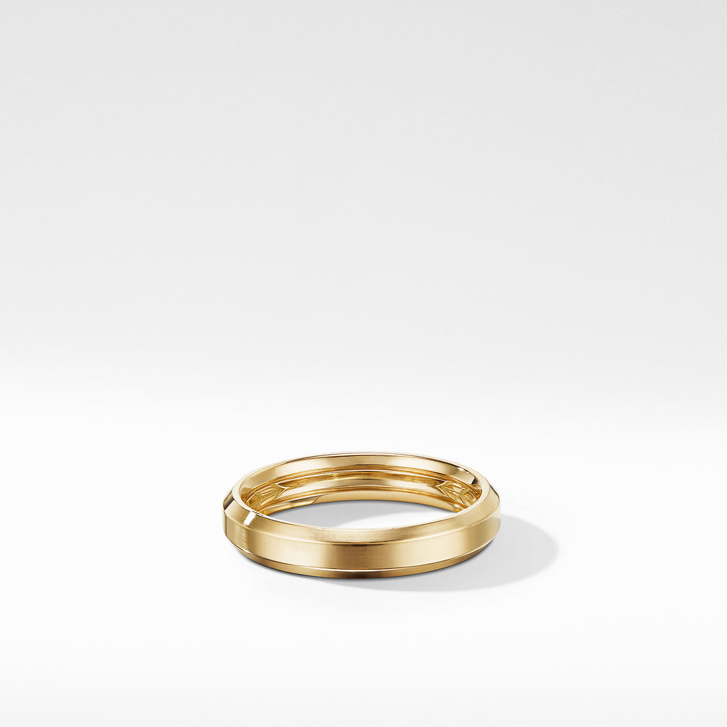 Beveled Band Ring in 18K Yellow Gold