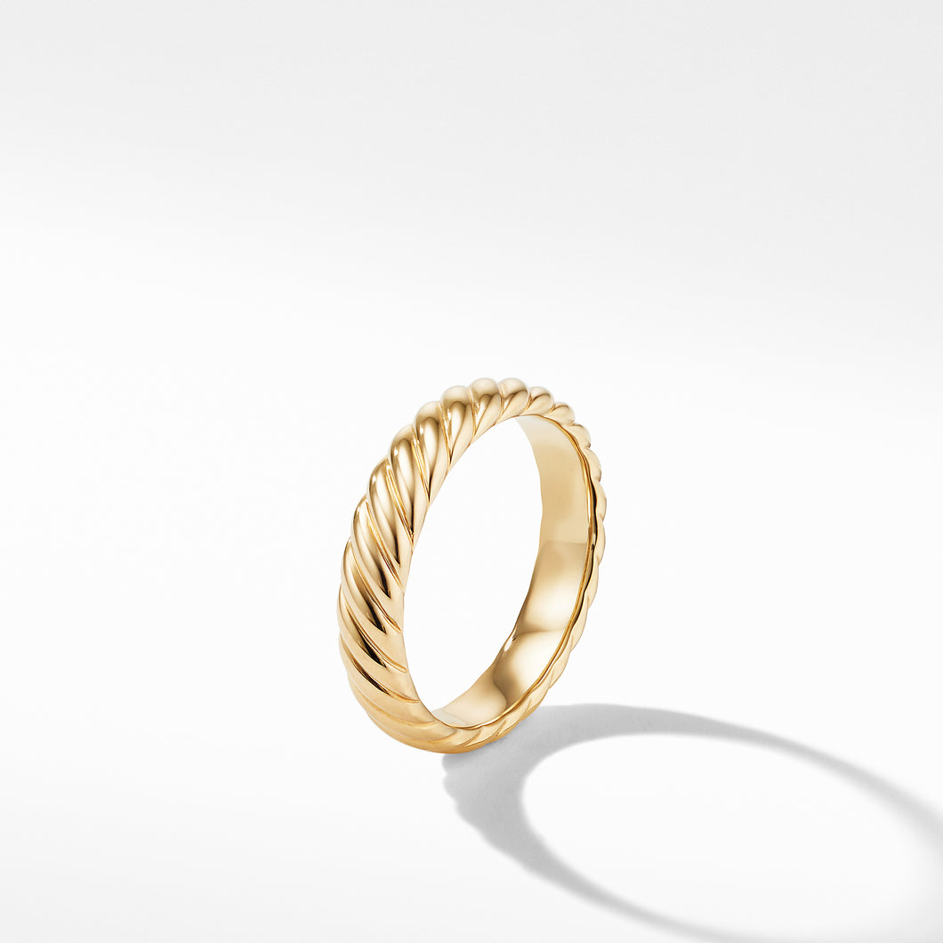 Cable Band Ring in 18K Yellow Gold