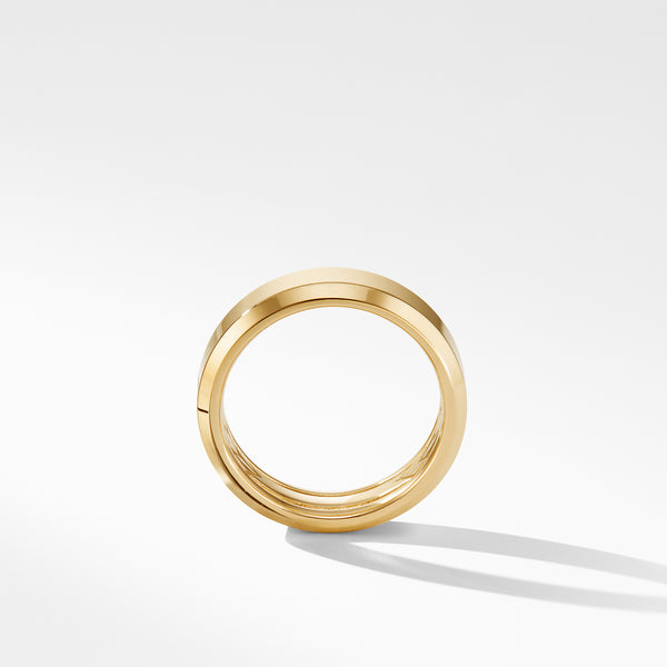 Beveled Band Ring in 18K Yellow Gold