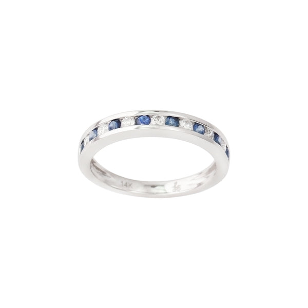 3.02 CTW Sapphire and Diamond Band Ring