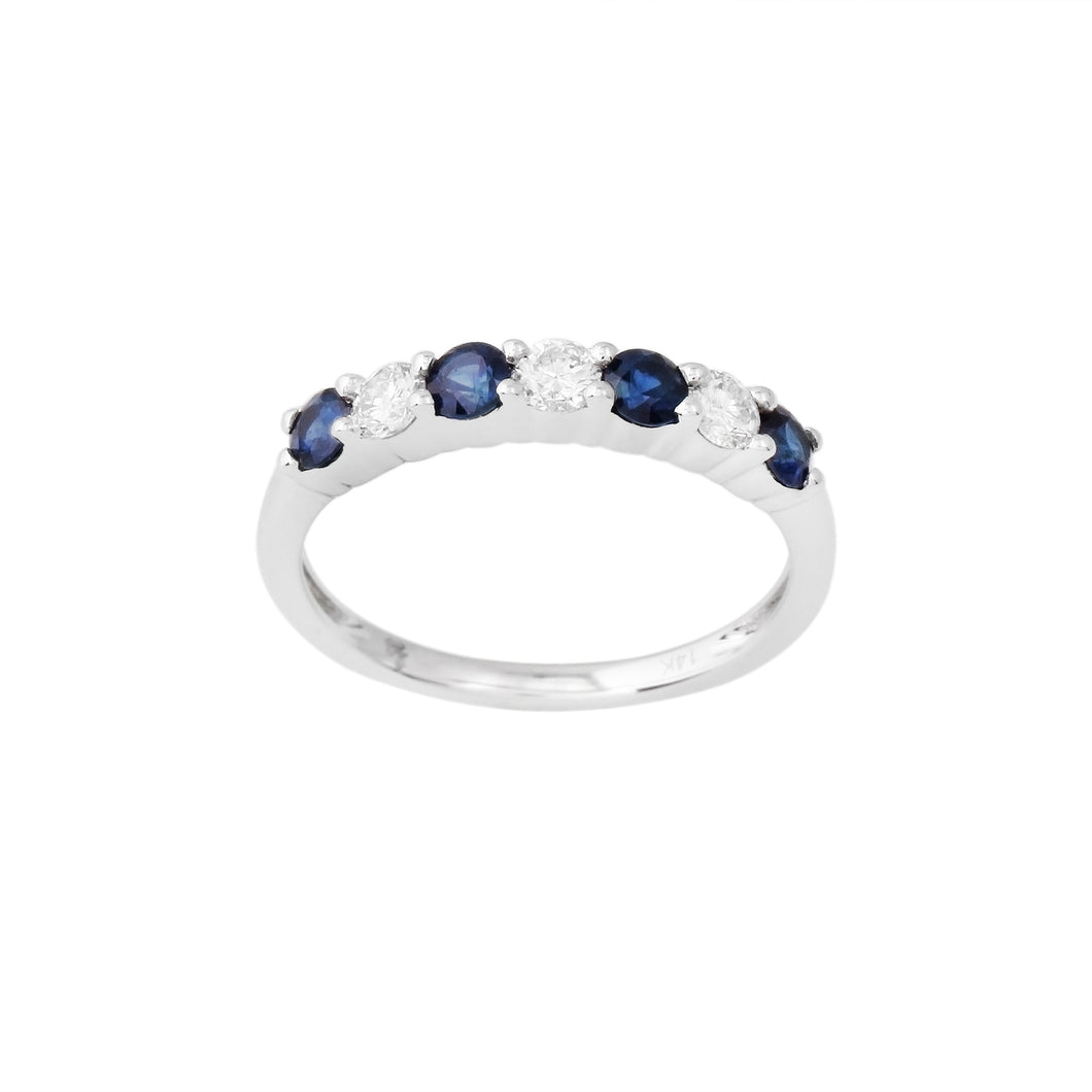 2.33 CTW Sapphire and Diamond Band Ring